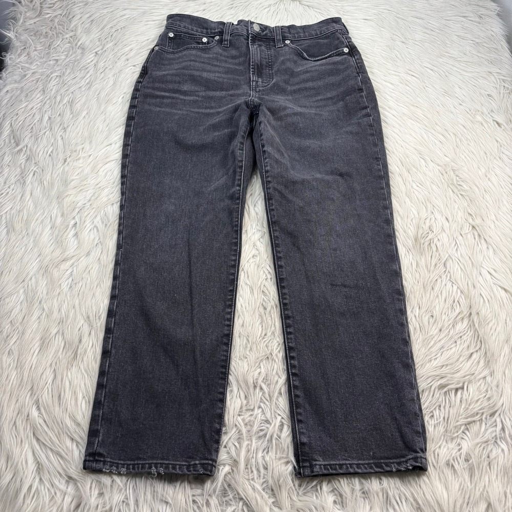 Madewell Women's 28P Gray Wash Perfect Vintage Straight Jeans Classic Preppy